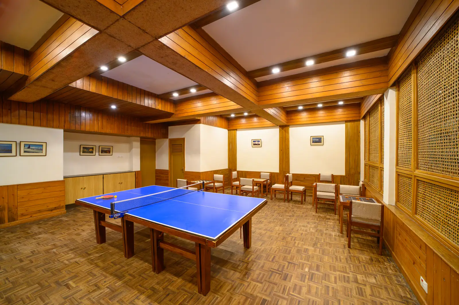 Indoor games room with a table tennis table at Sinclairs Darjeeling